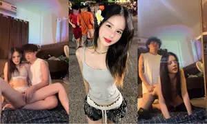 หลุดxxxไทย น้องอากิหมวยน่ารักตัวเล็กเล่นเสียวกับผัวหน้ากระจกโดนจับเล้าโลมล้วงหี -300x450